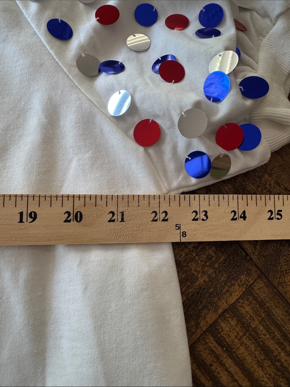 Party in the USA White Tee by BIBI  Sz Large  NWT - Picture 6 of 7